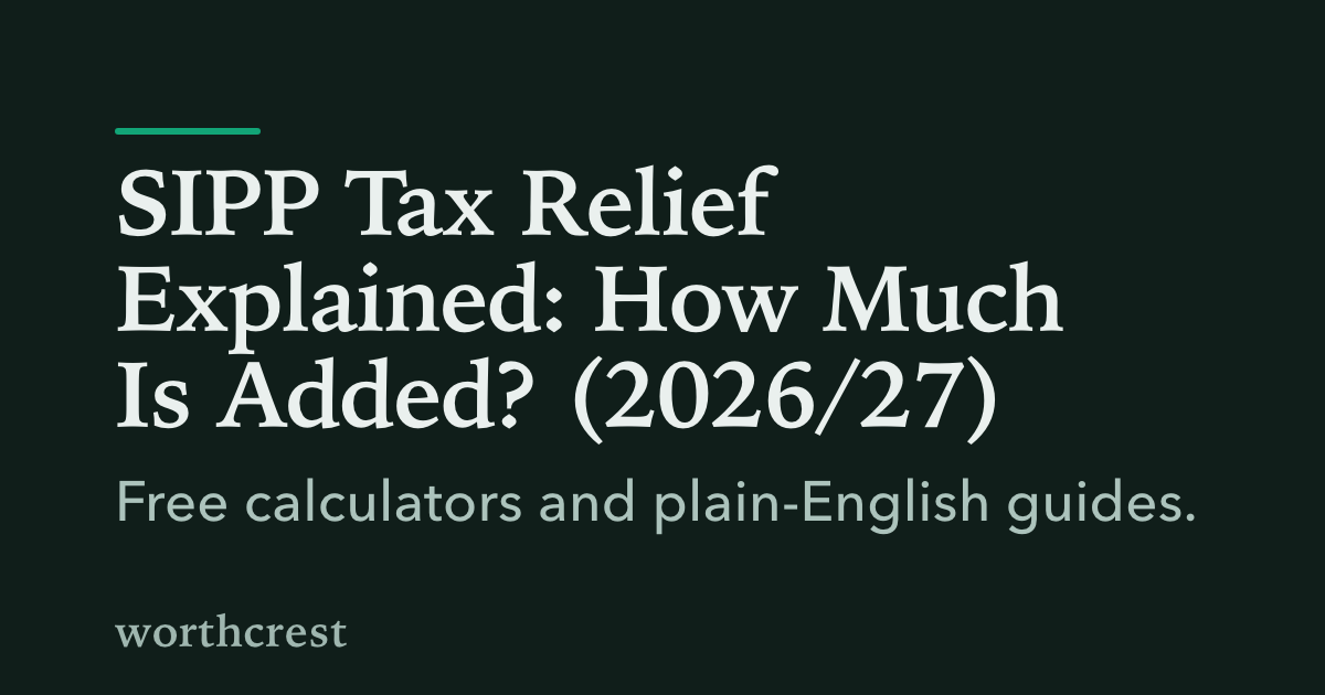 Worthcrest guide cover: SIPP tax relief explained